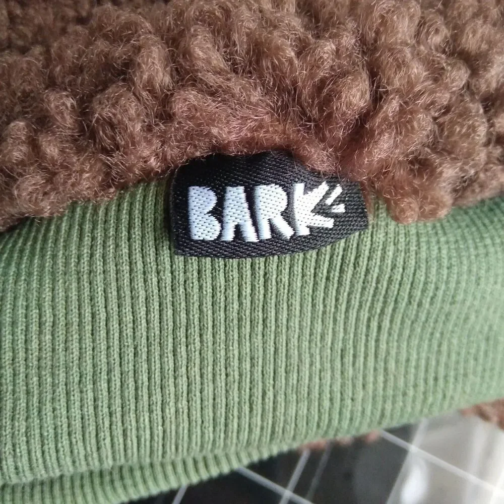 Bark Home Dog Coat Size Small Brown Green Varsity Jacket Warm Thick Sweater S